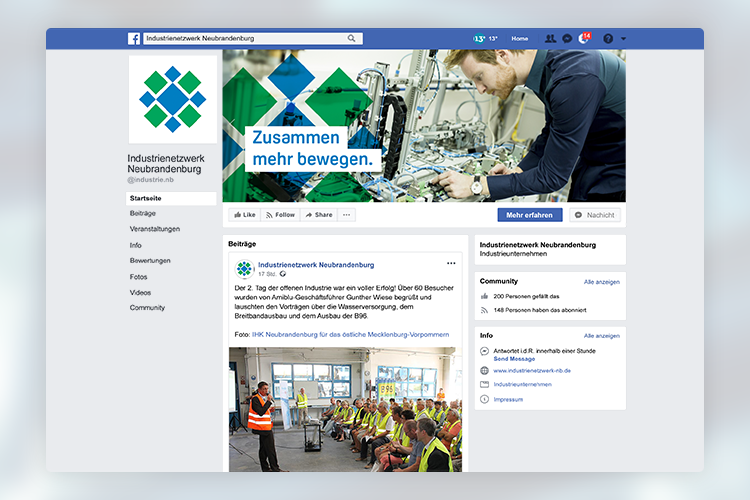 13&deg; Crossmedia Agentur - Industrienetzwerk Neubrandenburg